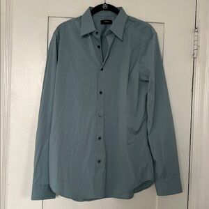 Theory Blue Button-Up Shirt